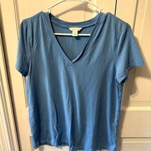 Caslon Fitted Blue Short Sleeve Tee